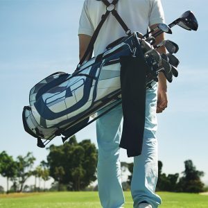 Coyote Springs Golf Club A Jack Nicklaus Signature Golf Course in Coyote Springs Nevada providing a premier golf experience to Henderson, Mesquite and Las Vegas premiere golf bag shoulder strap