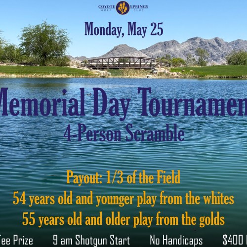 Memorial Day Tournament 2026