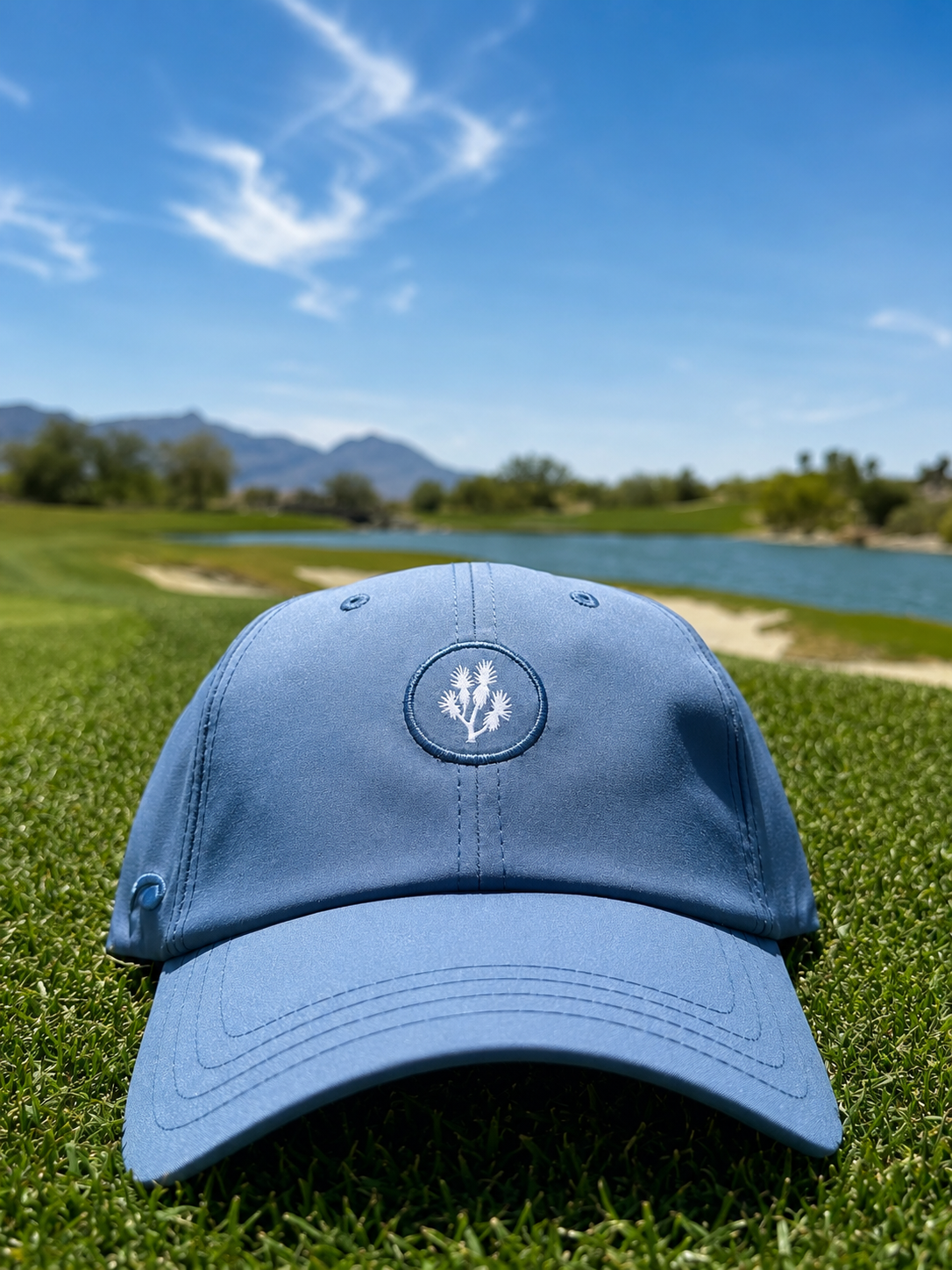 Light Blue Low Cut Logo Hat