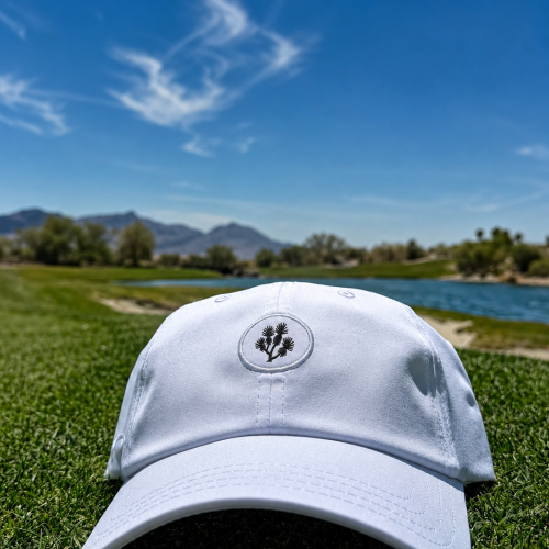 White Low Cut Logo Hat