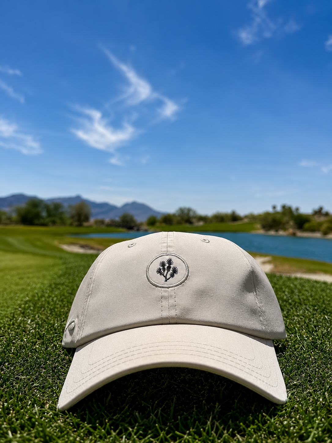 Biege Low Cut Logo Hat