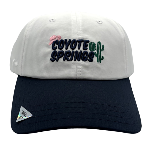 Stay cool and comfortable with this lightweight Coyote Springs performance cap. Featuring a breathable 100% polyester design, small-fit sizing, and a stylish blue-and-white colorway, it's the perfect hat for sunny days on the course.